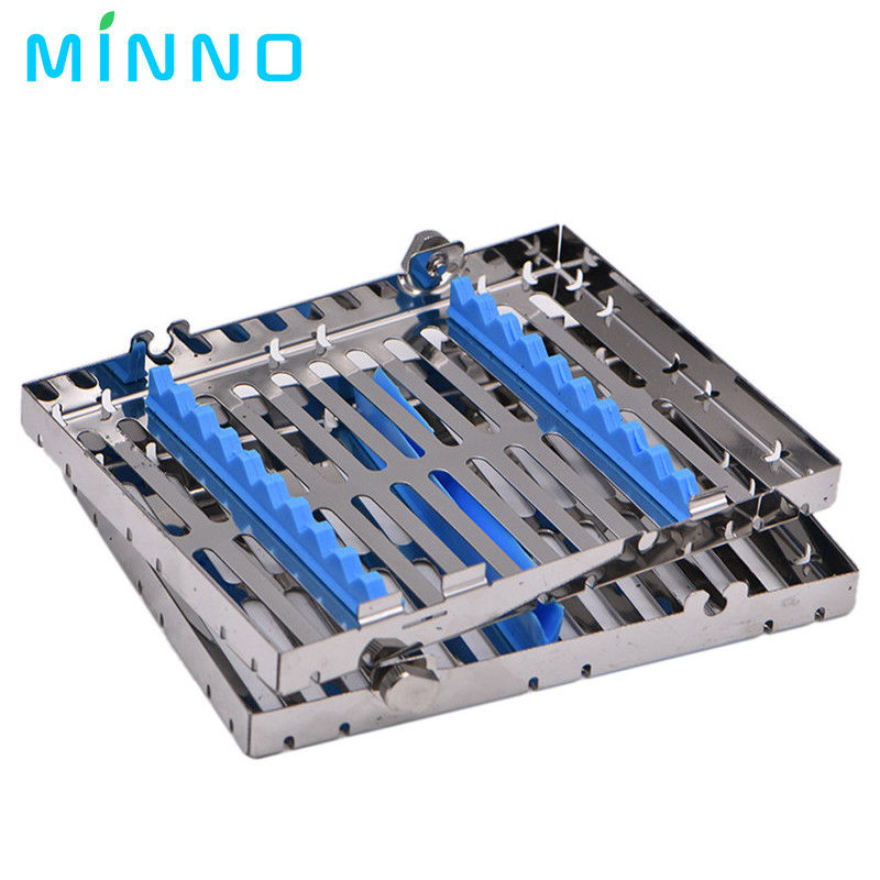 Dental Autoklavierbare chirurgische Sterilisation Box Edelstahl Sterilisationsregal chirurgische Autoklavierbare Sterilisation Box Dental Cassette Datei Burs Desinfektionsschacht