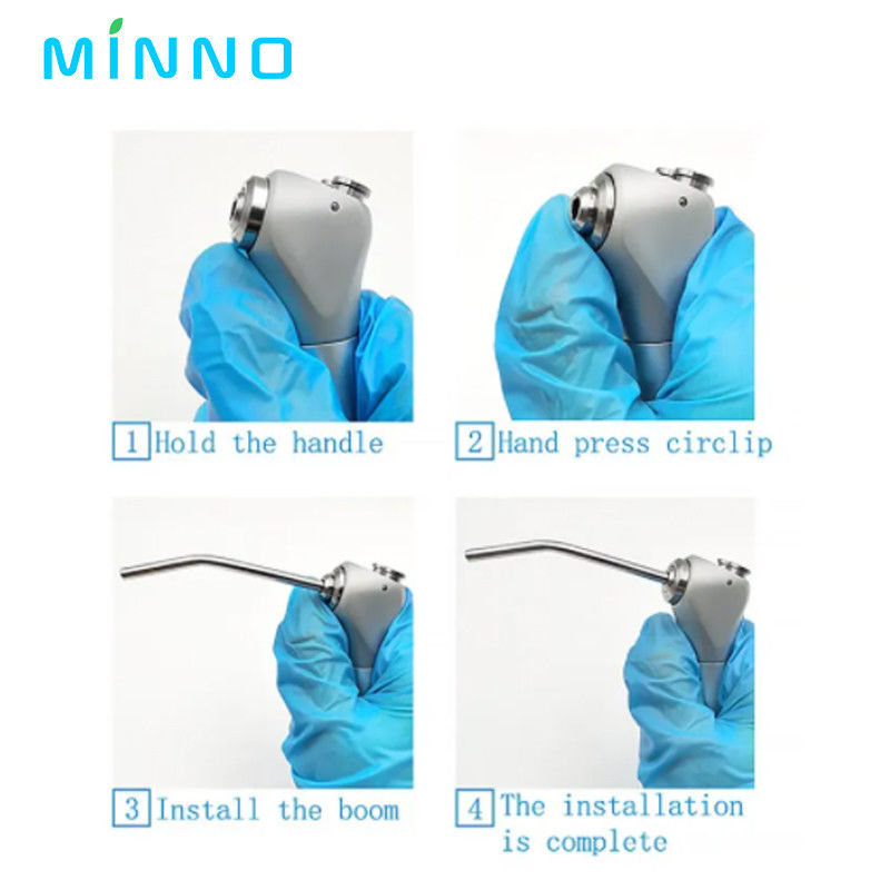 10 Stück Edelstahl Dental Air Triple Spritze 3 Wege Dental Air Wasserspray Spritze Düsen Tipps
