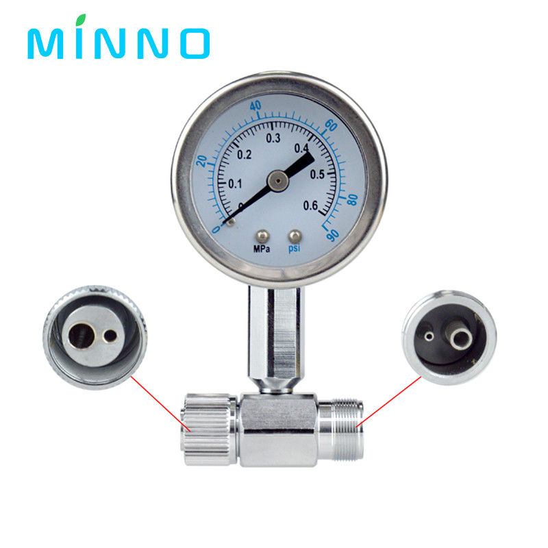 Dentalturbine Manometer für Hoch- und Niedriggeschwindigkeits-Handstück Druckmessgerät Luftdruckprüfung
