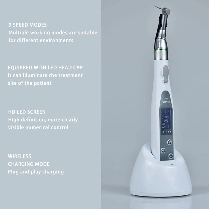Dental Wireless Endo Motor mit LED-Lampe EndoMotor 16: 1 Dental Reduktion Kontrawinkel