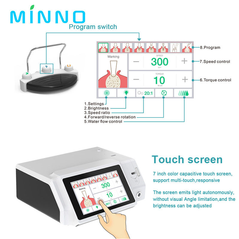 Neue Ankunft LED-Bildschirm Zahnimplantat Chirurgischer Motor mit Farb-Touchscreen