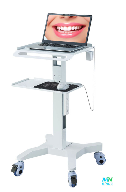 Medizinische Trolleybus-Stand Dentallaborausrüstung Stummrad Oral 3D Scanner Halter Host Mobilwagen mit Bremskanal Dentis