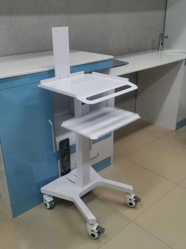 Medizinische Trolleybus-Stand Dentallaborausrüstung Stummrad Oral 3D Scanner Halter Host Mobilwagen mit Bremskanal Dentis