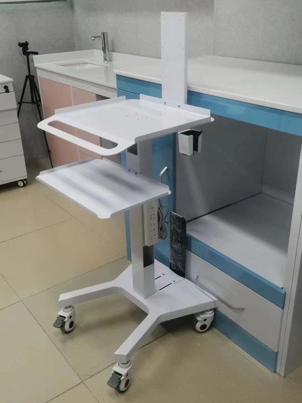 Medizinische Trolleybus-Stand Dentallaborausrüstung Stummrad Oral 3D Scanner Halter Host Mobilwagen mit Bremskanal Dentis