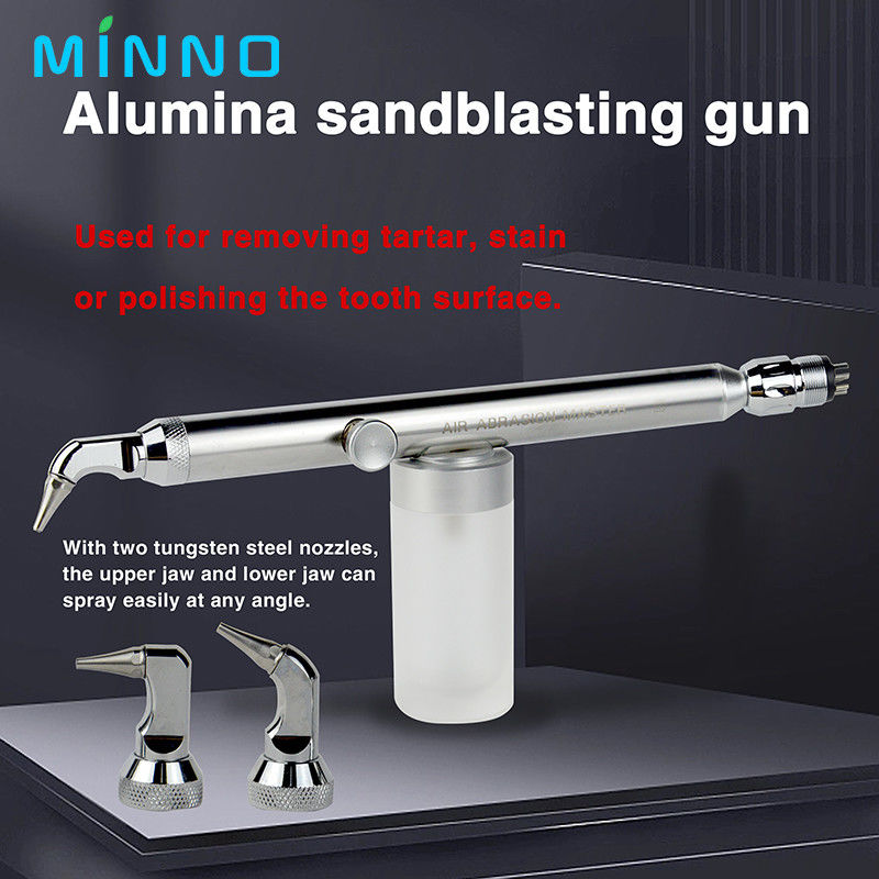 Dental Sandstrahpistole Aluminium-Oxid-Jet-Instrumente Werkzeuge Aufhellen Polster-Kit Luft Abrasionspolier 2/4-Loch Bicar