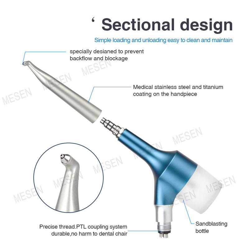 Luftprophy-System Upgrade Luftpolieren Entfernen von Pigmenten, Plaque, Weichschmutz und Frühkalkulation Sandblasen Flasche